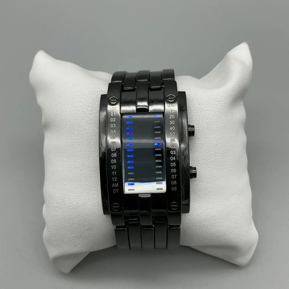SKMEI 0926 Binary Watch Black Blue LED Mens 31mm LED Display 8